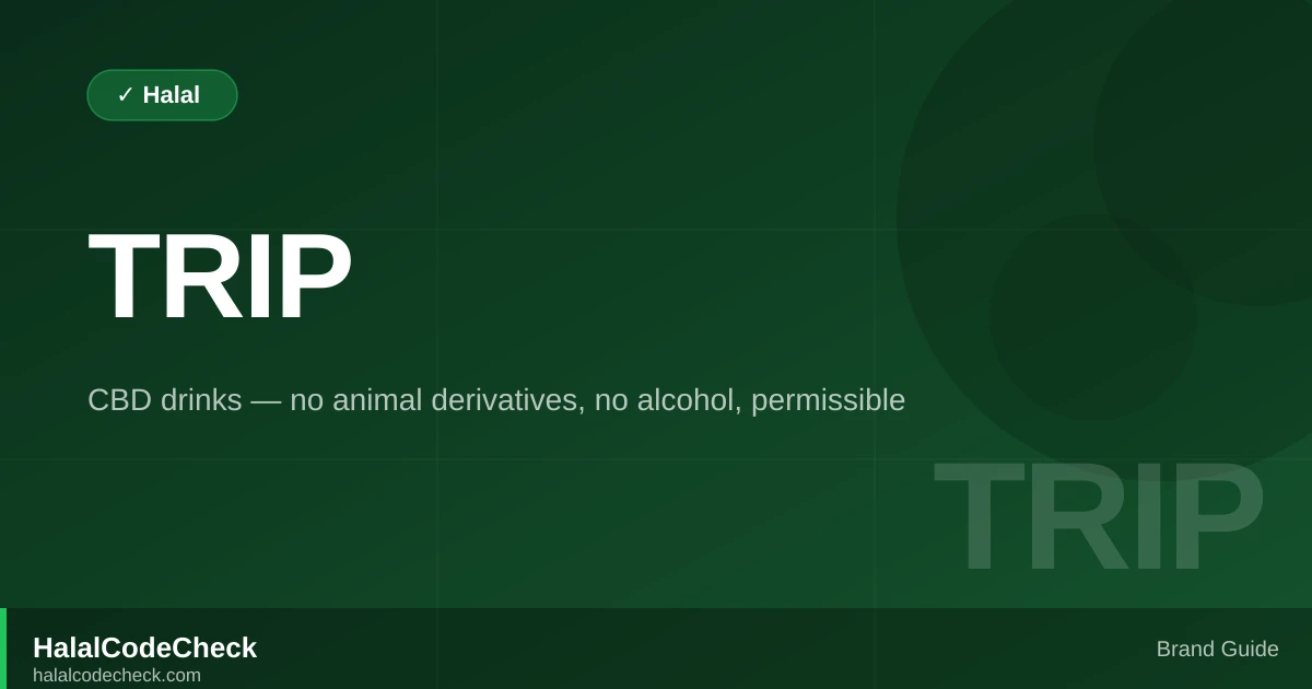 Is Trip CBD Halal? — HalalCodeCheck Brand Guide