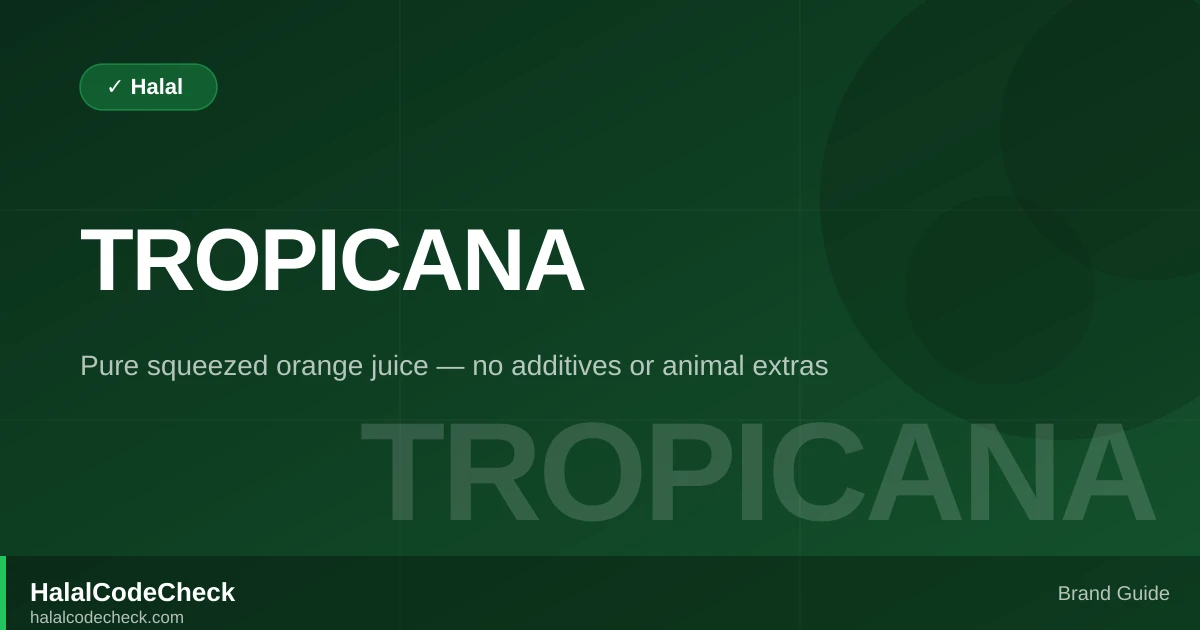 Is Tropicana Halal? — Brand Guide