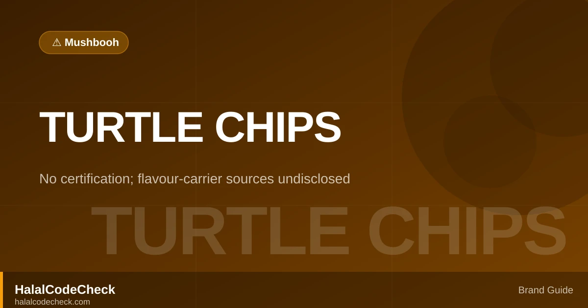 Are Turtle Chips Halal? — HalalCodeCheck Brand Guide