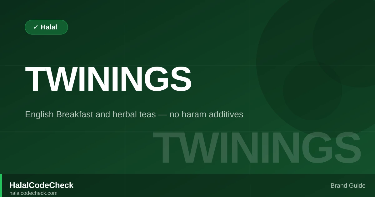 Is Twinings Halal? — HalalCodeCheck Brand Guide