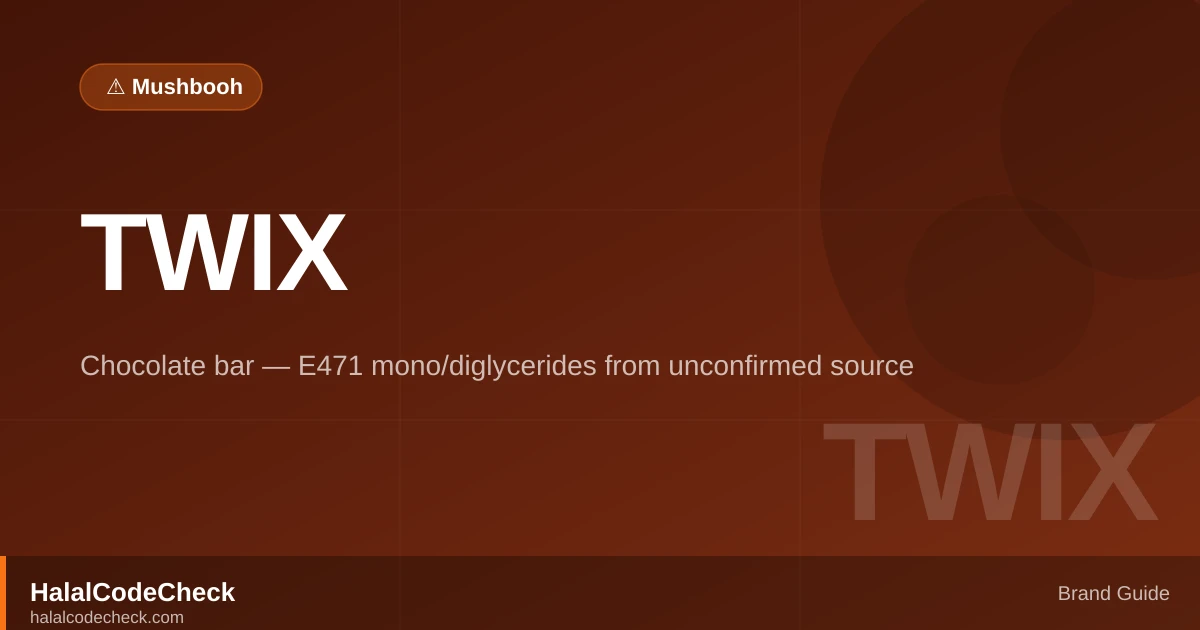 Is Twix Halal? — HalalCodeCheck Brand Guide