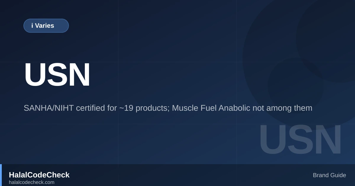 Is USN Halal? — HalalCodeCheck Brand Guide