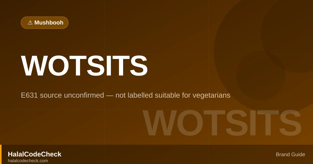 Is Wotsits Halal? — HalalCodeCheck Brand Guide