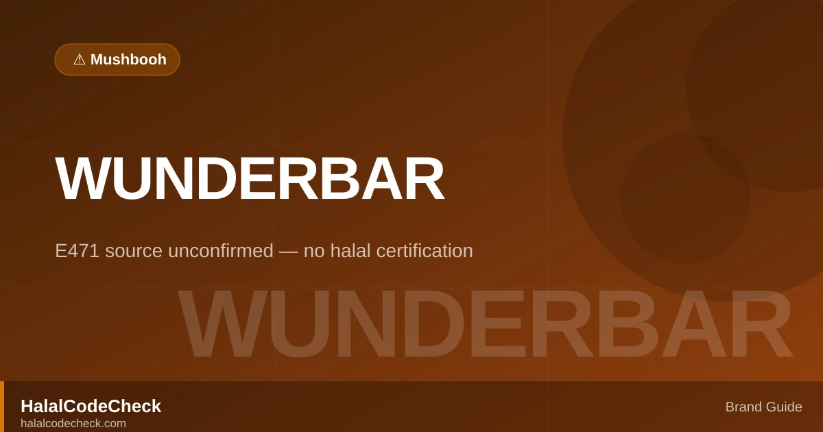 Is Wunderbar Halal? — HalalCodeCheck Brand Guide